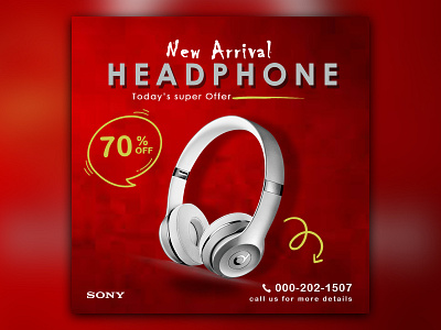 Headphone banner 3d animation app branding design graphic design illustration logo typography ui ux vector