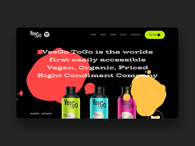 VeeGo brand condiment design logo logo design logodesign package packaging ui vegan web webdesign website