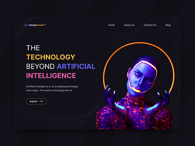 AI Technology Landing Page design landingpage landingpagedesign minimalist mockup ui design uidesign uiux webdesign websitedesigner