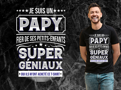 Meilleur Papy du monde fier de ses petits enfants anniversaire cadeau anniversaire citation drôle graphic design illustration