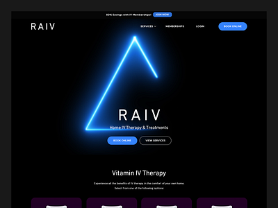 RAIV // Web Design health wellness web design health web design iv therapy iv treatment vitamin