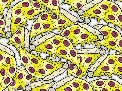 Pizza graphic design pattern