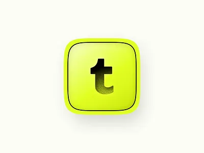 Tumblr App Icon app icon green lime mobile t tumblr