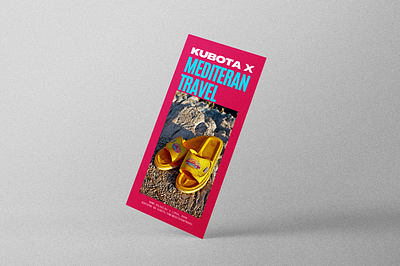 Leaflet Kubota x Meidteran travel branding design graphic design