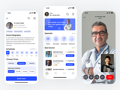 Doctor Appointment App UI doctorapp healthcareui mobiledesign ui