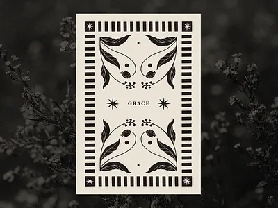 stationery design black and white card digital floral graphic design illustration minimal print stationery