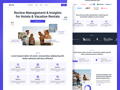 Reva rental management platform booking landing page management rental saas travel u ui ui ux web design