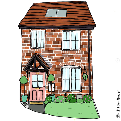 House Commission design graphic design house illustration