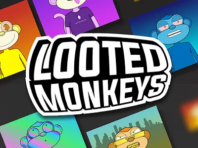 Looted Monkeys graphic design nft
