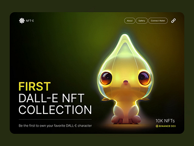 NFT Collection Landing Page ai animation graphic design illustration motion graphics nft ui web design