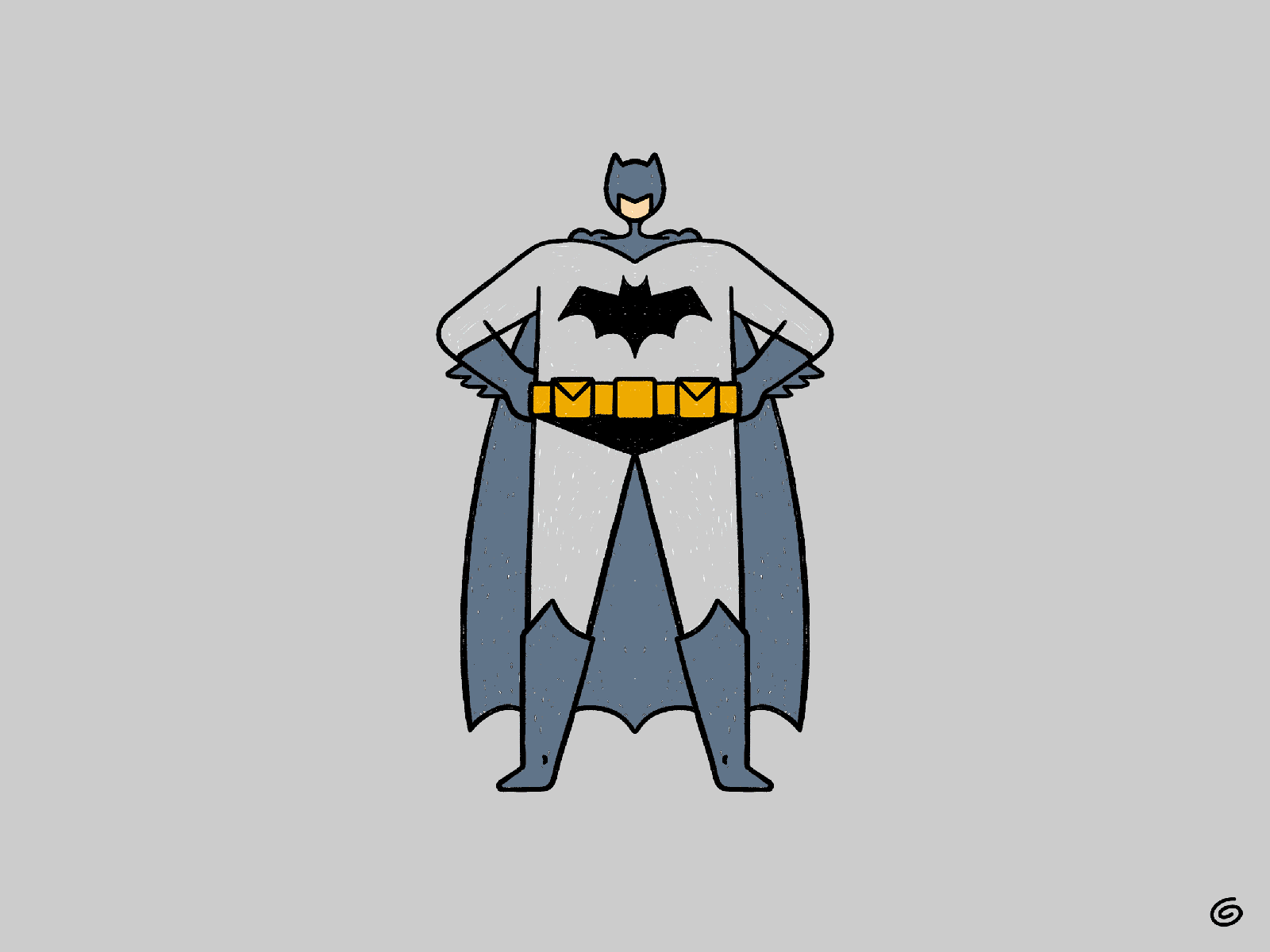 Iconic cartoon character drawing hero iconic illustration popculture pose template