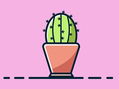 cactus plant illustration... adobe illustration art work cactus cactus illustration cute cactus cute illustration design digital art graphic design illustration plant vector illustration pot illustration