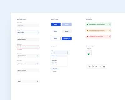 Basic Design Components design design system product style guide ui ux