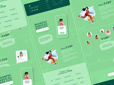 Waitlist website ui design for a booking service app animation app beauty booking brand design brand identity branding design graphic design illustration saas salon service software software as a service ui ux webapp website website design