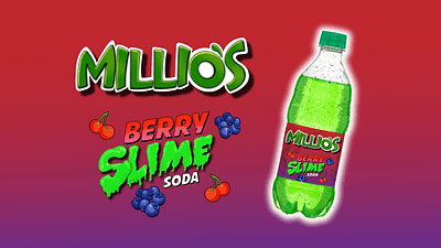 Berry Slime Soda branding graphic design product