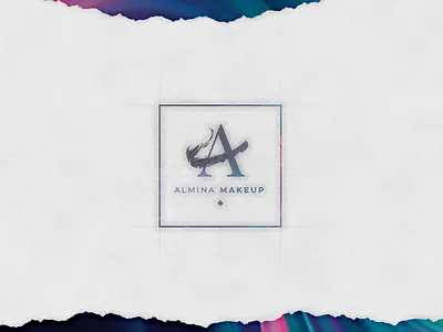 Almina Makup Logo brand branding clean design illustration logo makeup makeuplogo product design typography vector