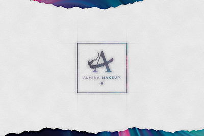 Almina Makup Logo brand branding clean design illustration logo makeup makeuplogo product design typography vector