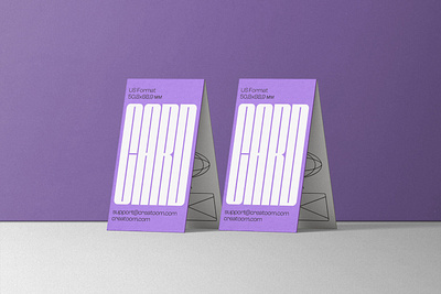 Two Business Card Mockups Front View stationery mockups