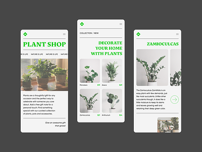 Plant Shop App — Mobile Design eco eco plant shop ecommerce flower mobile mobile app nature plant plant app plant shop shop ui ui design ux ux design