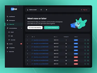 URM Meeting branding concept design designer illustration logo typography ui ux vector