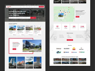 Confronto Imóveis big numbers brazil clean curitiba design desktop digital property real estate red rental shop site startup store ui ux web website