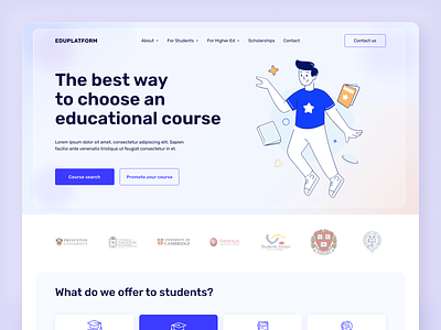 Eduplatform design cources education learning platform university