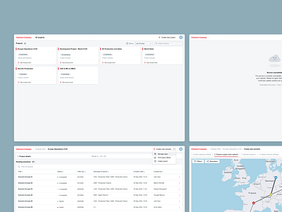 Supply Chain Management Platform - Real-Time Operation Analytics analytics chemical cloud consumer goods corporate custom software data data table design logistics map map ui scm platform software supply chain ui ux web app web application web platform