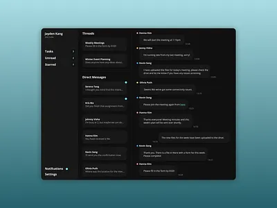 Daily UI 013 / Direct Messaging daily ui dailyui 013 desktop message messaging