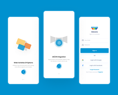 Mobile App Onboarding app design minimal ui ux web website