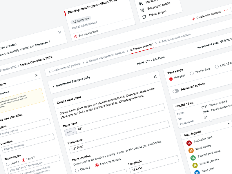 Supply Chain Operation Analytics Platform - UI Components accordion analytics clean cloud components corporate data design form input map navigation styleguide supply chain ui ui components ui kit ux web app web application