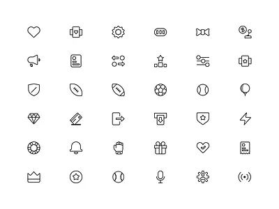 Betmgm Icons abstract app betting casino icon icon set iconography icons modern outline product simple sports stroke