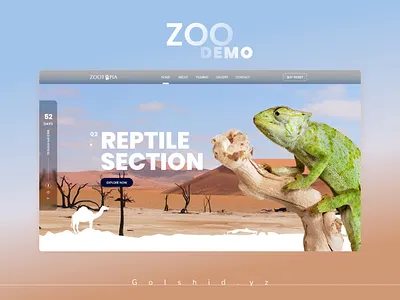 Zoo demo - Desert slide branding design graphic design typography ui ux vector
