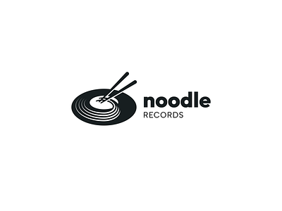 Noodle Records 3d animation branding chopsticks food graphic design identity logo mark motion graphics music negative space noodle records symbol ui