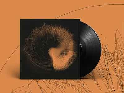 Flageolet, data-driven album cover circle circular data visualization dataviz infographic information design radial simmetry sonification