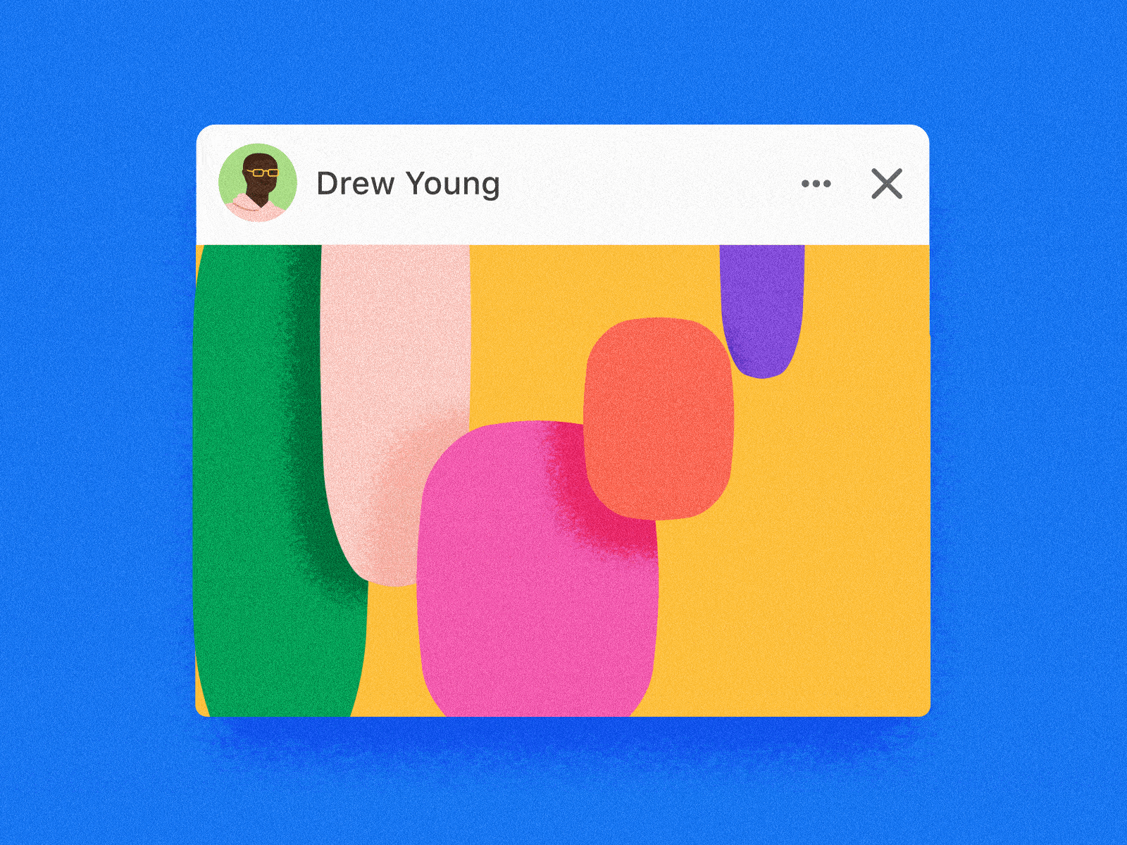 Colorful transition — new project coming soon 2d animation character color feed gif grain illo illustration loop motion motion graphics shapes transition ui