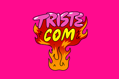 Triste com T brazil colorful illustration lettering music pabllo vittar pop yann valber