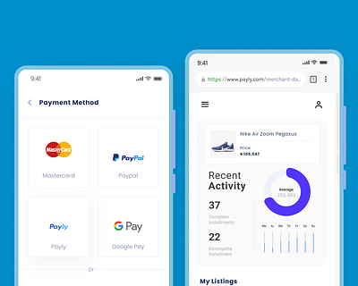 Instalment Payment Gateway app design minimal ui ux