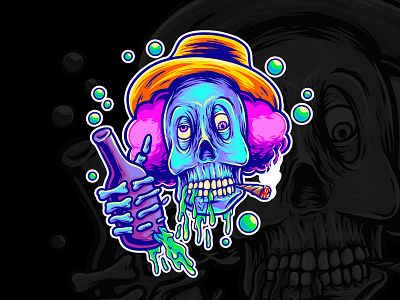 Enjoy the Tripp beer branding cartoon design drunk illustration introvertikal logo psychedelic skull trippy ui vector