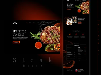 Steak house - Landing page branding design graphic design typography ui ux vector