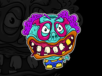 am i cute? cartoon cute monster design humanoid illustration introvertikal logo pop color psychedelic trippy vector