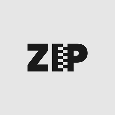 Zip Logo Concept brand designer brand identity branding design illustrator logo logo design minimalist typography vector wordmark zip