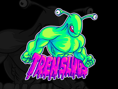 TREN SLUG cartoon design illustration introvertikal logo monster slug pop pop art pop color psychedelic slug trippy vector