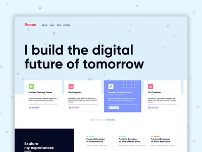 Personal website design front end front end developer frontend personal ui website