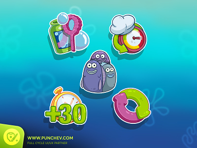 SpongeBob: Krusty Cook-Off Icons gameicondesign gameicons gameui