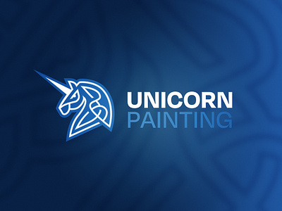 Unicorn Painting branding celtic celtic knot graphic design horse logo modern painting painting company trades unicorn