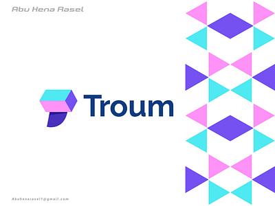 Troum Logo Letter Mark,Brand Identity Logos abstract brand identity branding branding design creative logo design identity logo logo design logo mark logodesign logotype minimalist logo modern logo redesign symbol t letter logo t logo typography vector