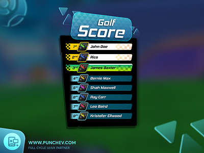 Turbo Golf Racing UI gameui gameuidesign gameuserexperience gameuserinterface uidesign