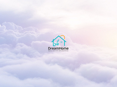 DreamHOme Logo Design (unused Concept) branding dreamhome home home logo house logo logo logo design logo designer realestate realestate logo