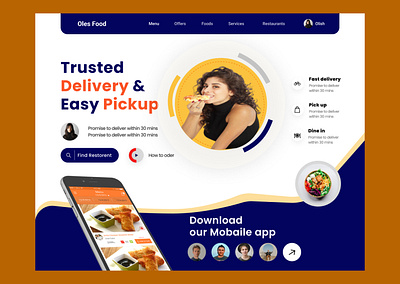 Food Delivery Landing Page 🍕 2022 burger cooking delivery eating food food and drink food delivery app food delivery landing page food delivery service food order foodie fruit home page interface landing page pizza restaurant uiux website design