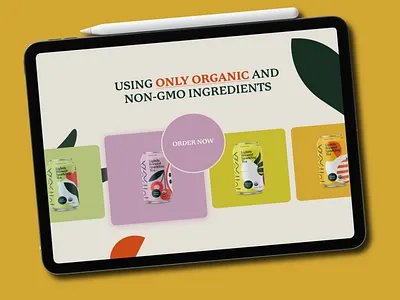 Slider with order button design flat graphic design typography ui ux website